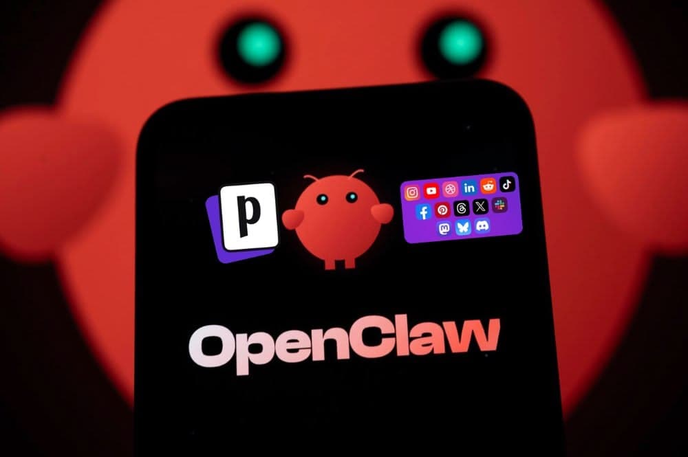Close-up of an AI-assisted workspace with a laptop screen showing automated data workflows